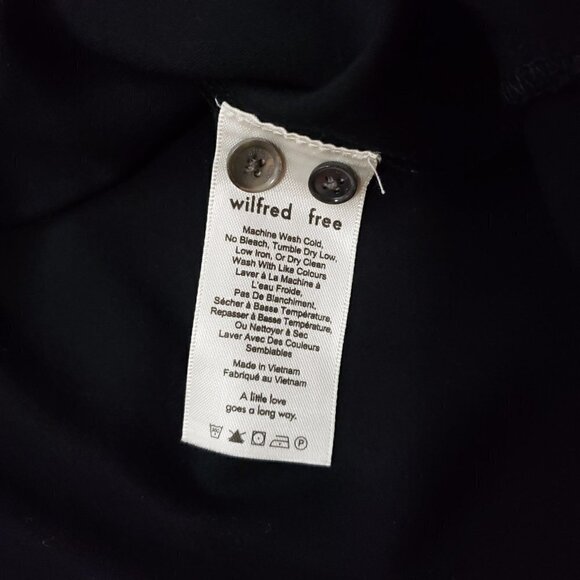 Wilfred Free Aritzia Mini Shirt Dress Black Sz M - Picture 10 of 12